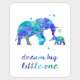 Elephant Dream Big Little One Watercolor Painting Sticker